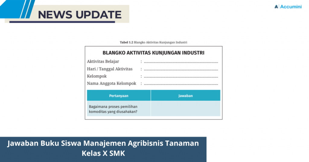 Jawaban Buku Siswa Manajemen Agribisnis Tanaman Kelas X SMK