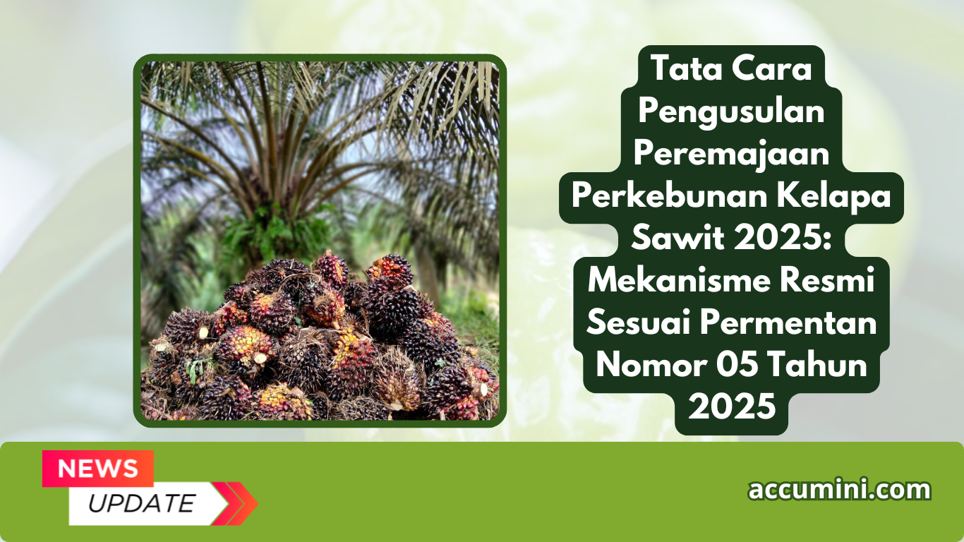 Tata Cara Pengusulan Peremajaan Perkebunan Kelapa Sawit 2025: Mekanisme Resmi Sesuai Permentan Nomor 05 Tahun 2025